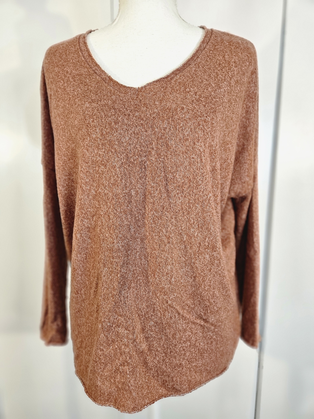 Wool Blend V-Neck Sweater Made In ITALY M